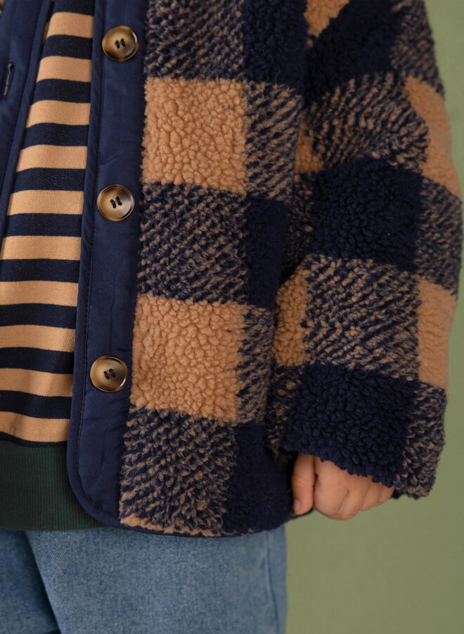 Nixnut - Check jacket Navy checkered