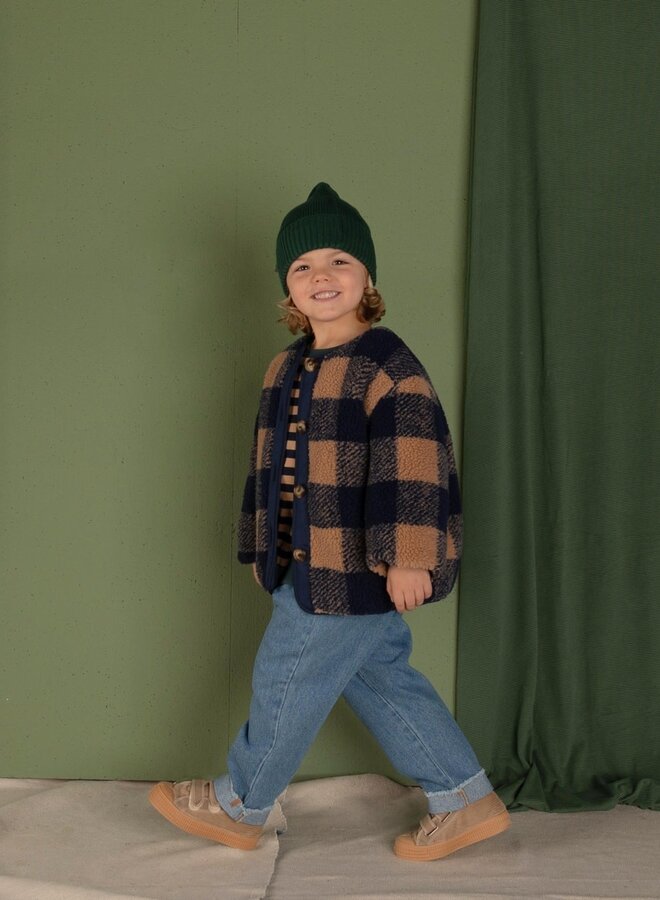 Nixnut - Check jacket Navy checkered