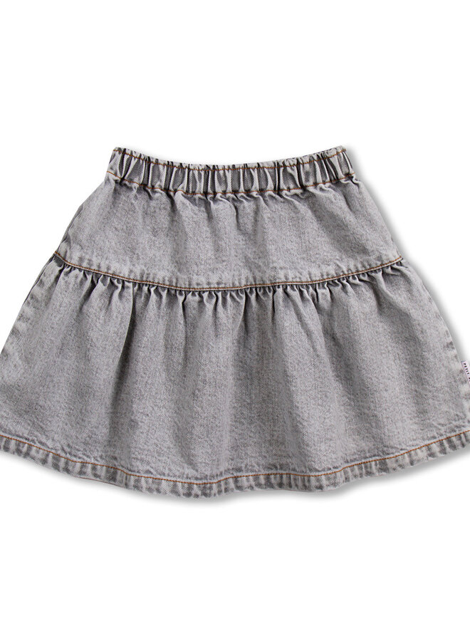 Petit Blush - Ruffle skirt Light grey