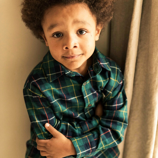 Jenest - Scott shirt Navy blue/green