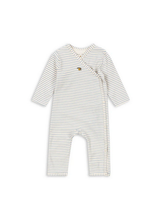 Konges Slojd - Basic newborn onesie Stsripe blueBASIC NEWBORN ONESIE GOTS