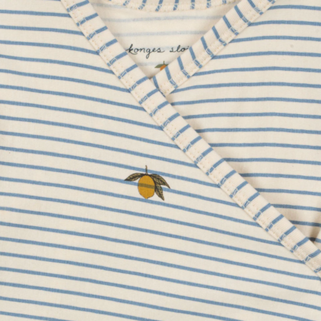 Konges Slojd - Basic newborn onesie Stripe blue