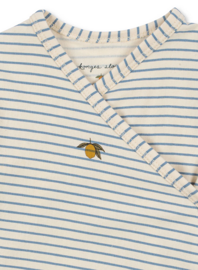 Konges Slojd - Basic newborn onesie Stripe blue
