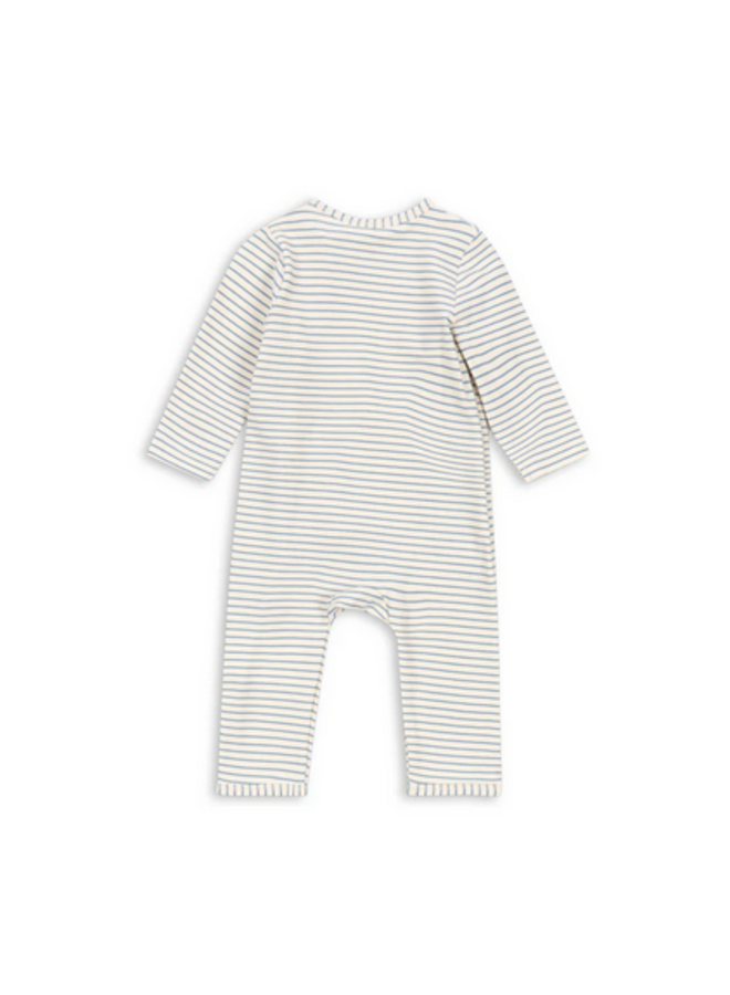 Konges Slojd - Basic newborn onesie Stsripe blueBASIC NEWBORN ONESIE GOTS
