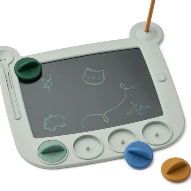 Liewood - Venzora magic drawing board w stamps - Dove blue multi mix