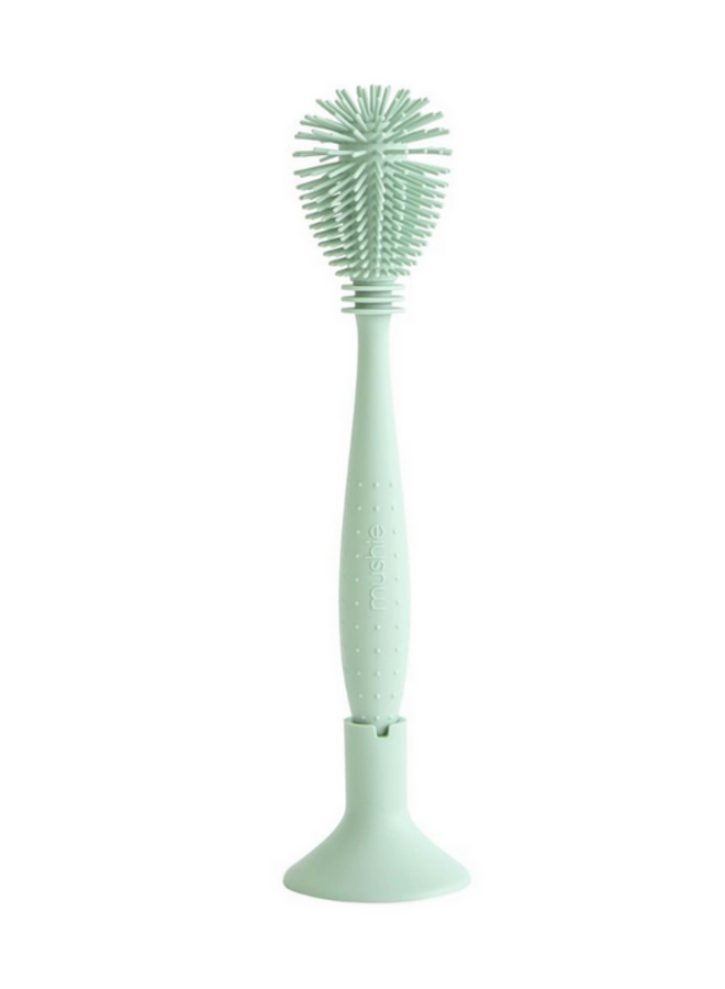 Mushie - Silicone baby bottle brush - Cambridge blue