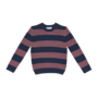 House of Jamie - Knitted Sweater Mauve & Blue Stripes Knit