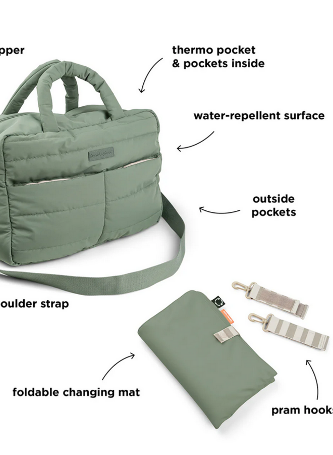 Done by Deer - Quilted changing bag Green