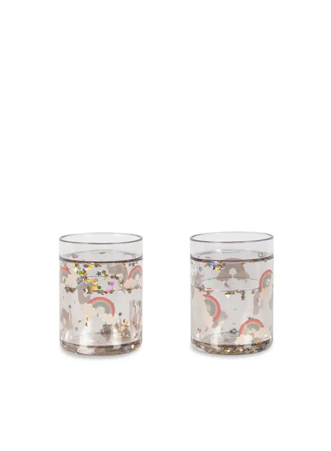Konges slojd - 2 pack glitter cups Rainbow