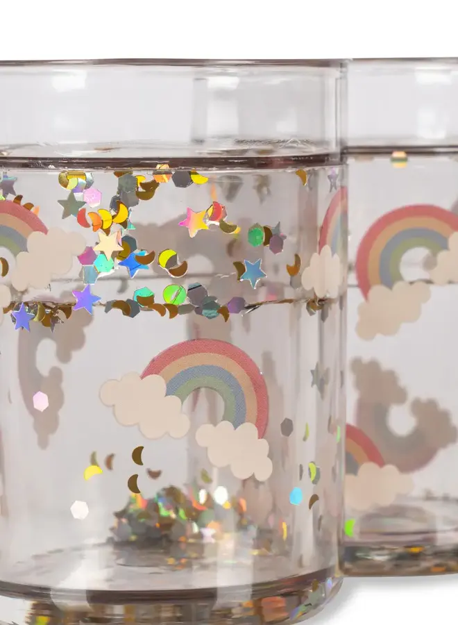 Konges slojd - 2 pack glitter cups Rainbow