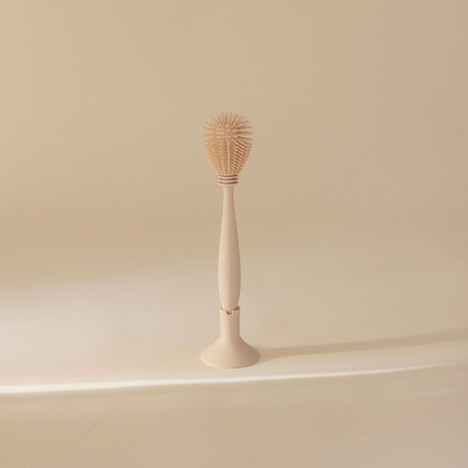 Mushie - Silicone baby bottle brush - Shifting sand