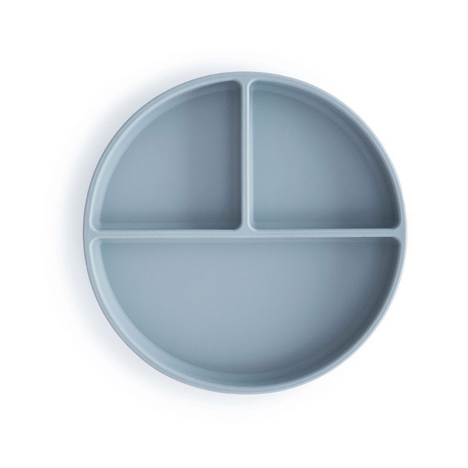 Mushie - Silicone suction plate - Powder blue