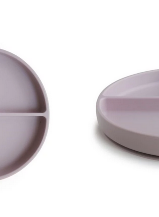 Mushie - Silicone divided suction plate  - Soft Lilac