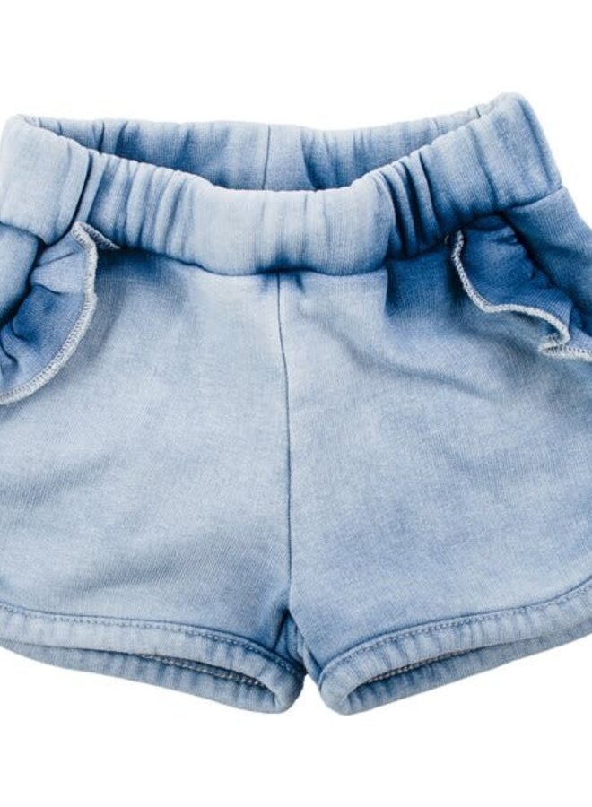 Bla Bla Bla - Short ruffled - Washed soft jeans