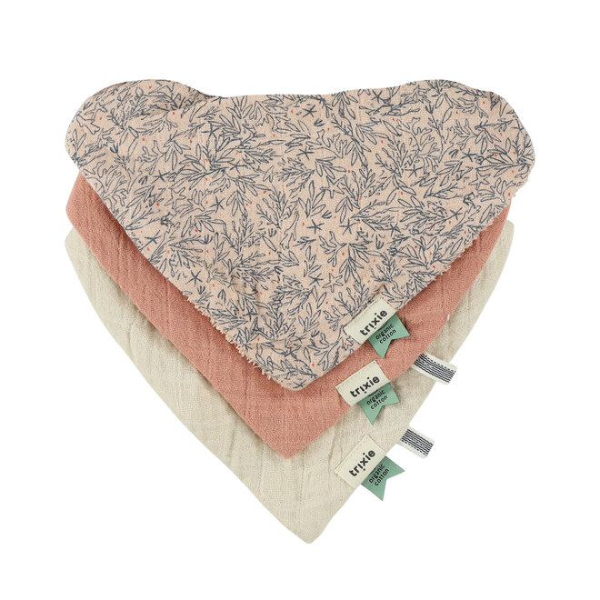 Trixie - Bandana bib 3-pack mix - Lovely leaves