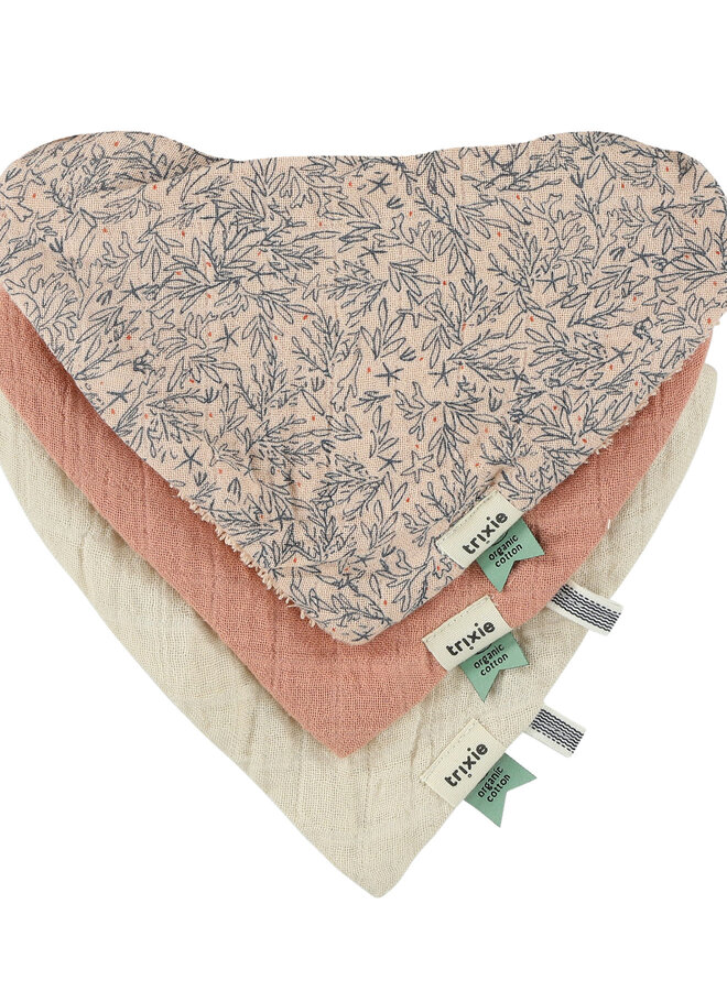 Trixie - Bandana bib 3-pack mix - Lovely leaves