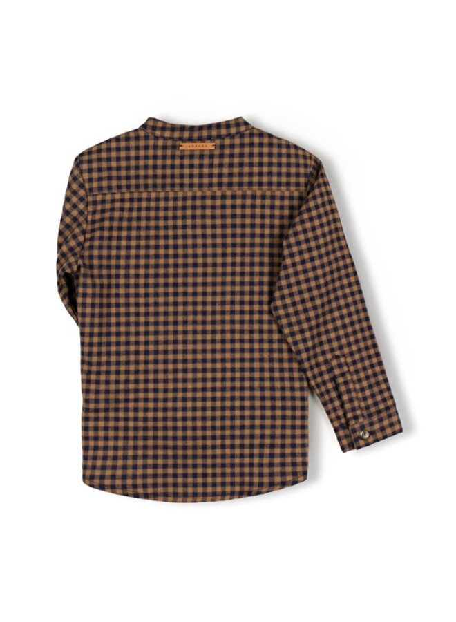 Nixnut - Mao blouse Navy checkered