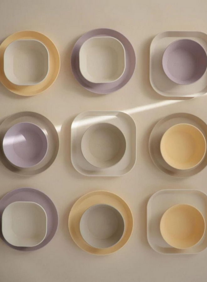 Mushie - Plates round Lilac (Set of 2)