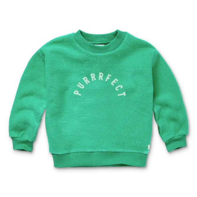 Sproet & Sprout - Sweatshirt Purrrfect Vivid green