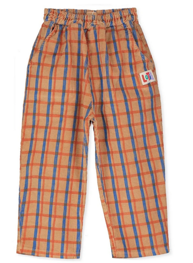Lötiekids - Corduroy pant Checks Toasted