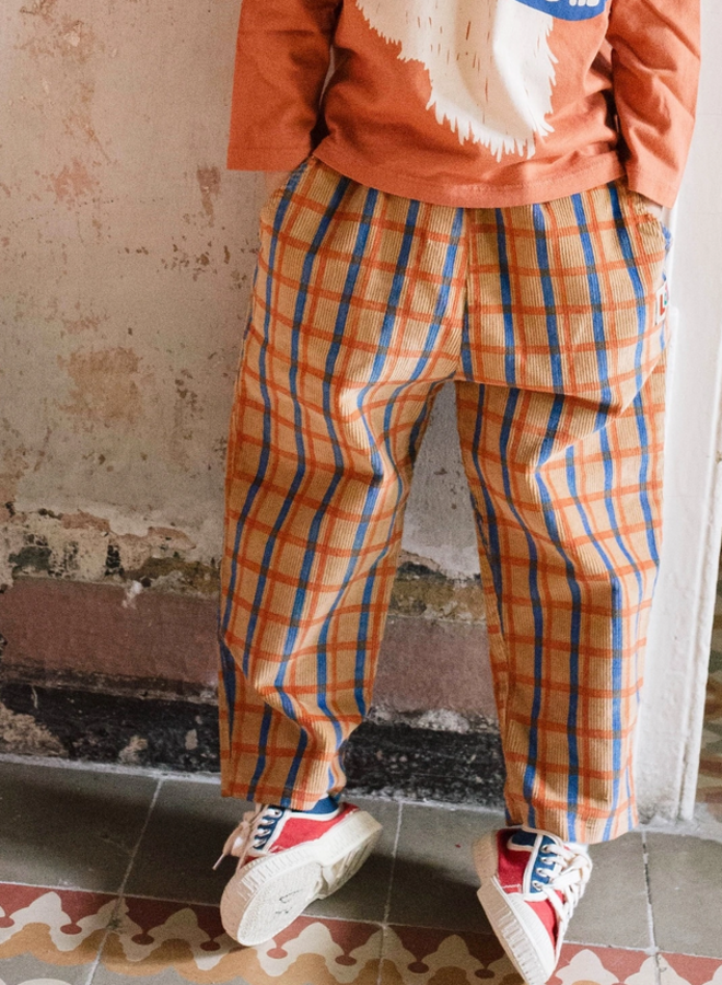 Lötiekids - Corduroy pant Checks Toasted