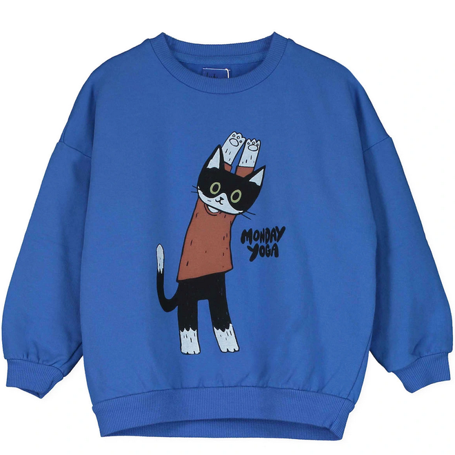 Lötiekids - Sweatshirt Yogui cat Ink blue