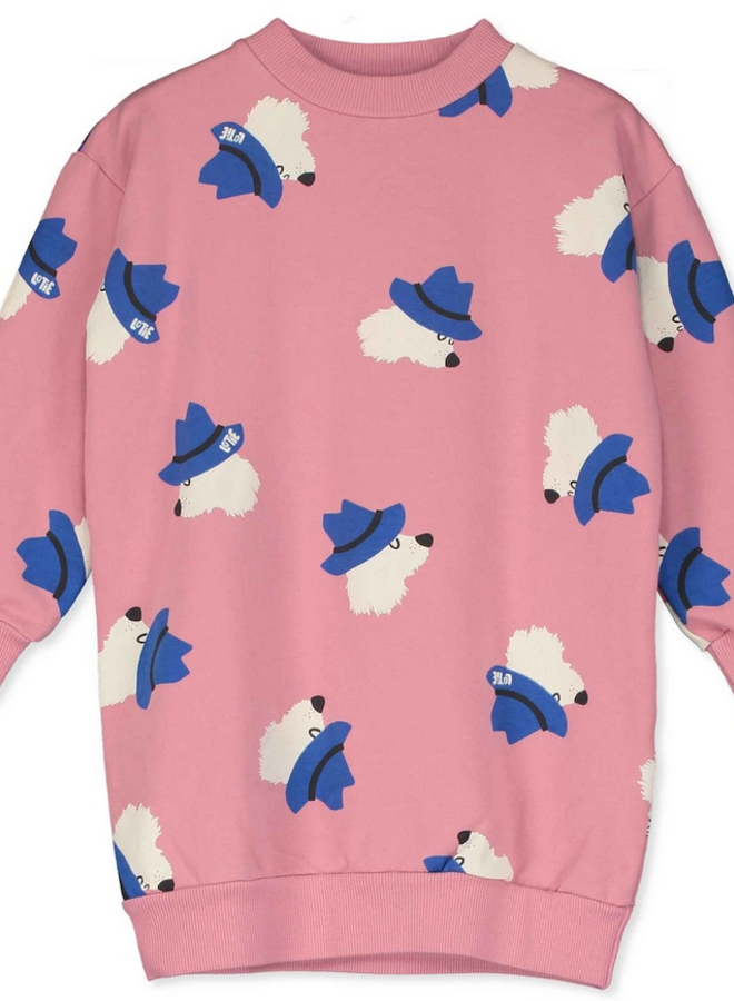 Lötiekids - Sweatdress Chill dogs rose