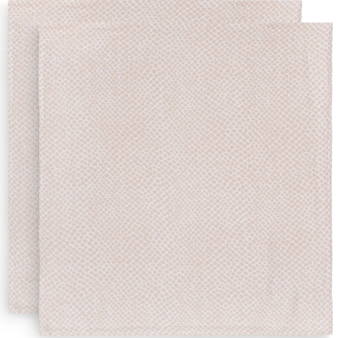 Jollein - Hydrofiel Multidoek Snake 115x115cm - Pale Pink - 2 Stuks