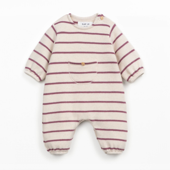 Play Up - Striped flamé jersey jumpsuit - Amora