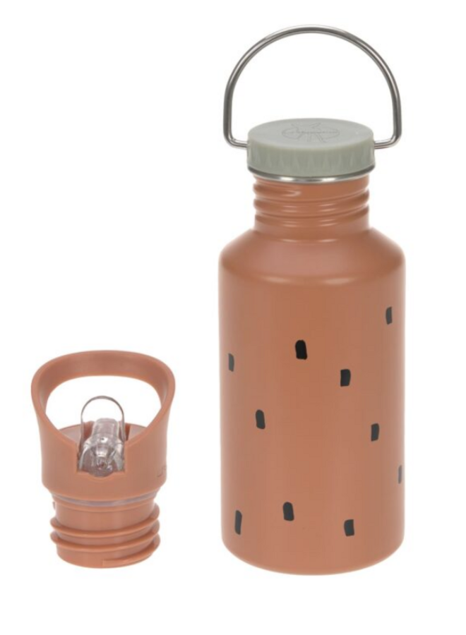 Lässig - Bottle stainless steel Happy prints caramel