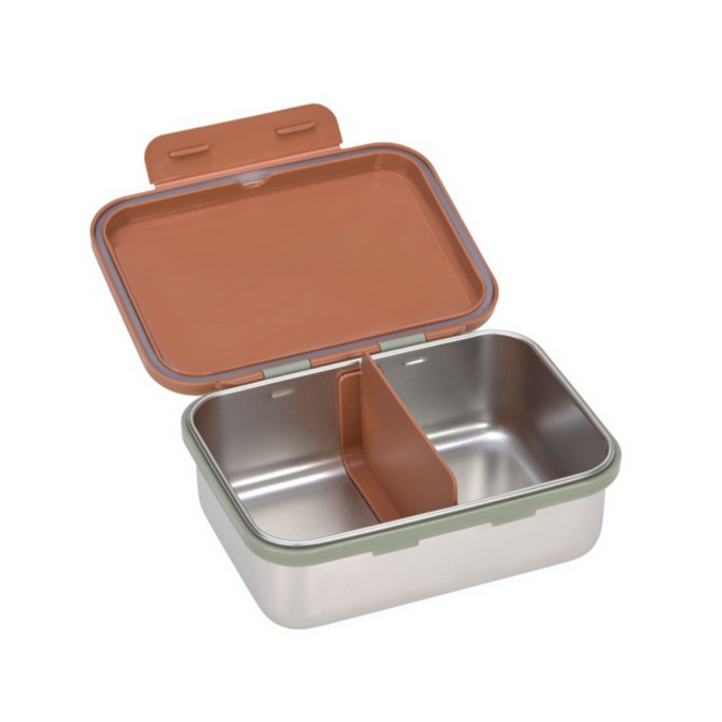 Lässig - Lunchbox stainless steel Happy prints caramel