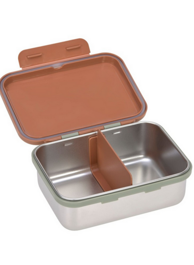 Lässig - Lunchbox stainless steel Happy prints caramel