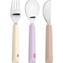 Lässig - Cutlery with silicone handle 3 pieces Tiny Team Cat