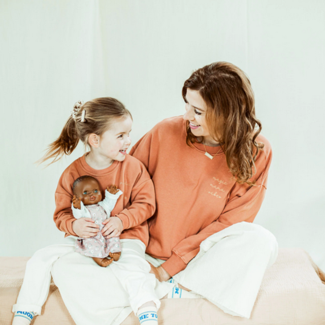 Elle and Rapha - sweater MAMA brick dust (loose fit)