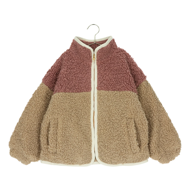 Elle and Rapha - Little teddy MOON jacket cranberry