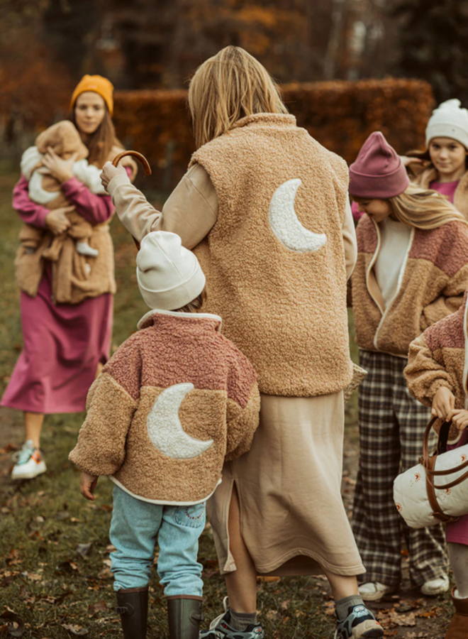 Elle and Rapha - Little teddy MOON jacket cranberry