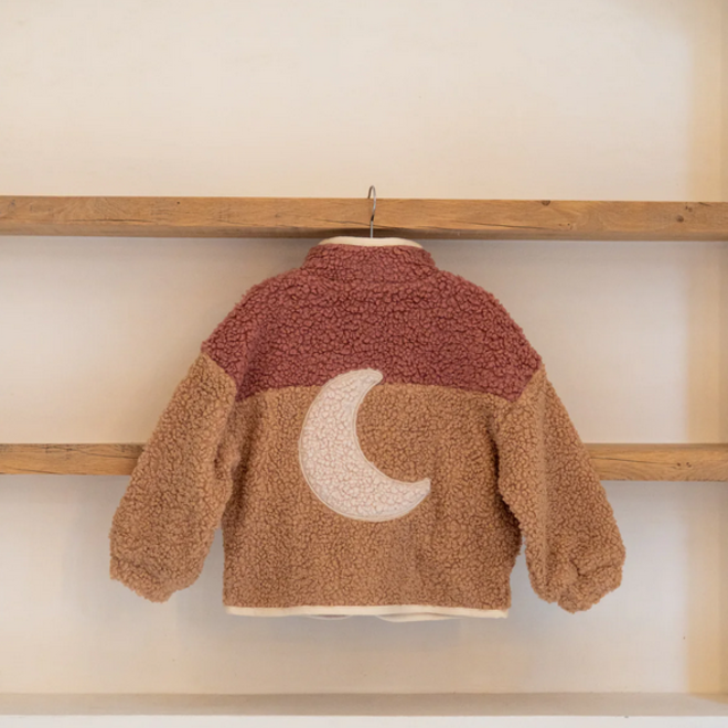 Elle and Rapha - Little teddy MOON jacket cranberry