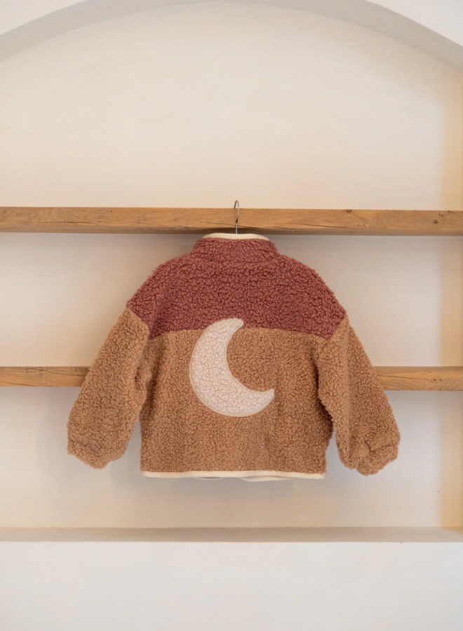 Elle and Rapha - Little teddy MOON jacket cranberry