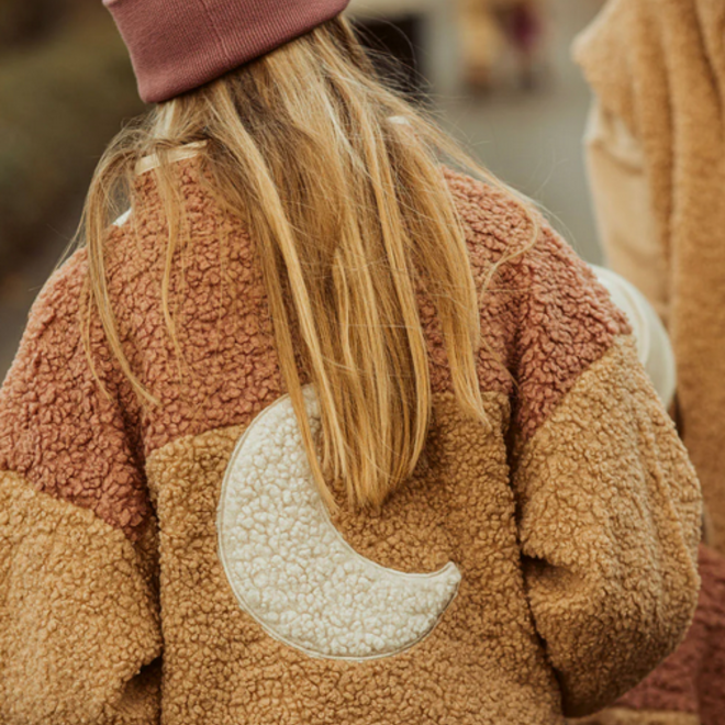 Elle and Rapha - Little teddy MOON jacket cranberry