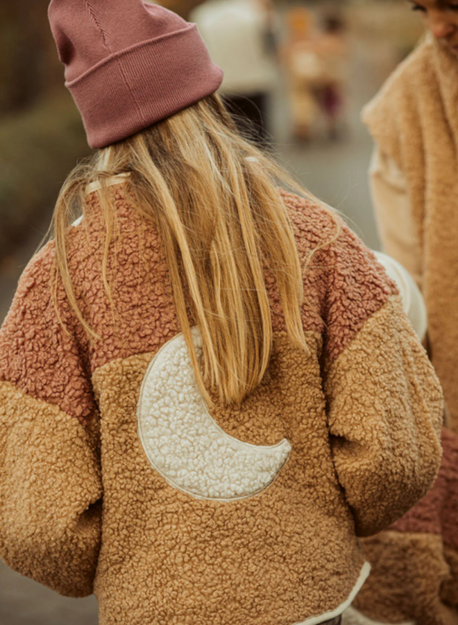 Elle and Rapha - Little teddy MOON jacket cranberry