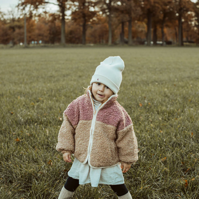 Elle and Rapha - Little teddy MOON jacket cranberry