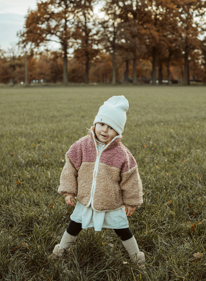 Elle and Rapha - Little teddy MOON jacket cranberry