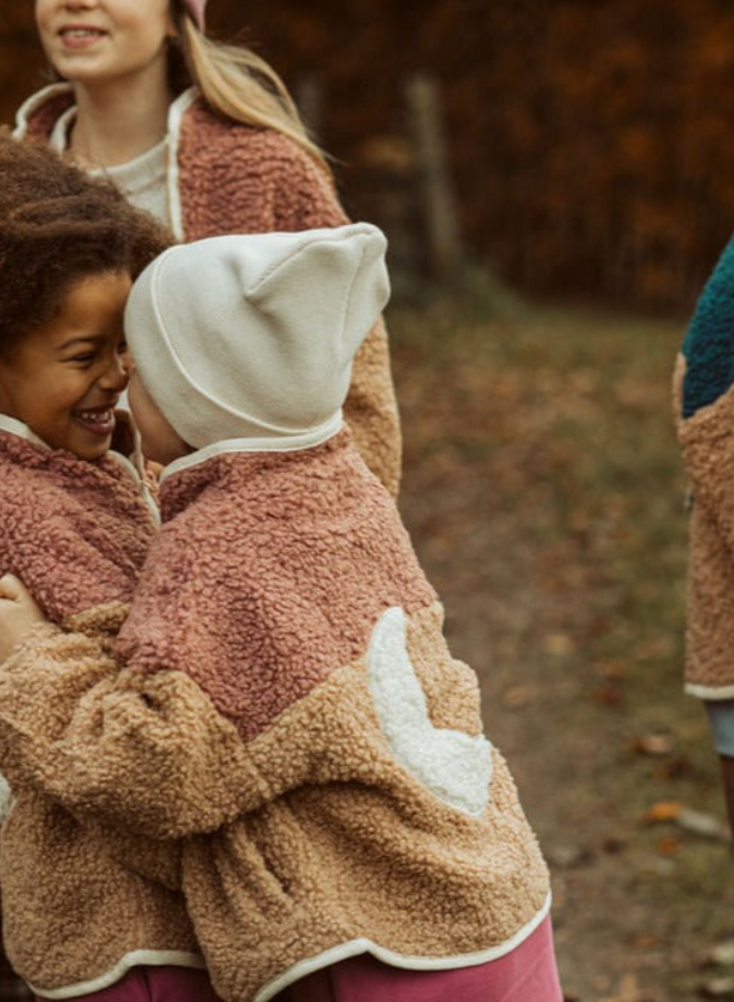 Elle and Rapha - Little teddy MOON jacket cranberry