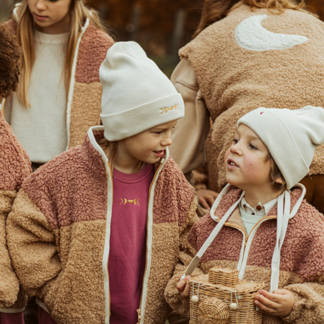 Elle and Rapha - Little teddy MOON jacket cranberry