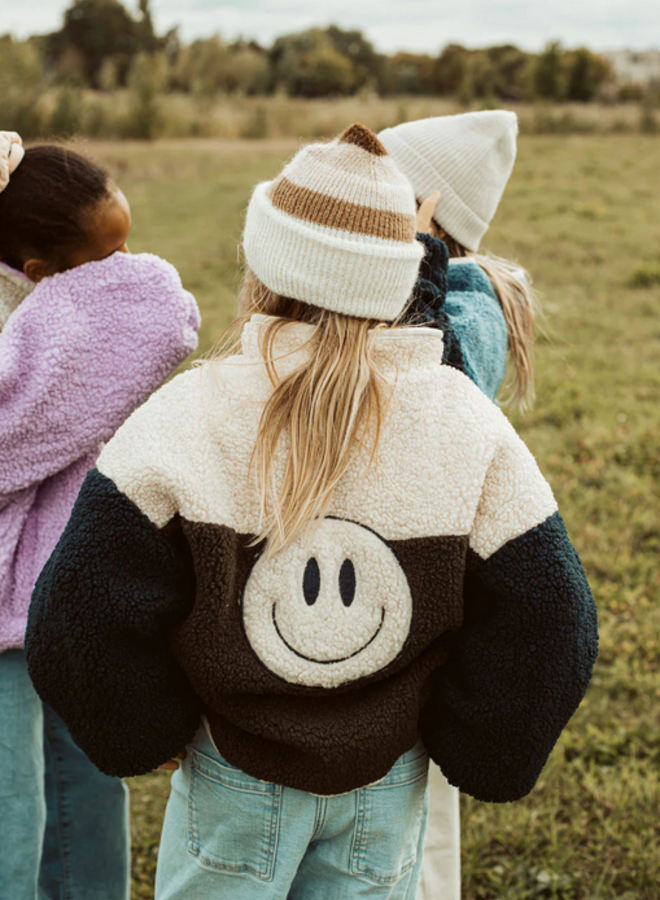 Elle and Rapha - Little teddy SMILEY jacket army