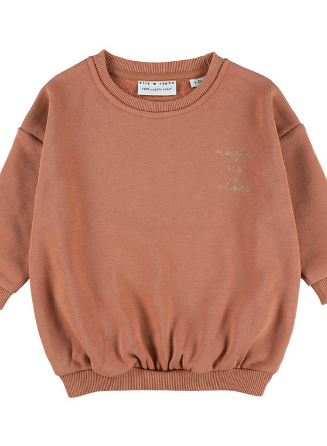 Elle and Rapha - Sweater SIS brick dust (loose fit)