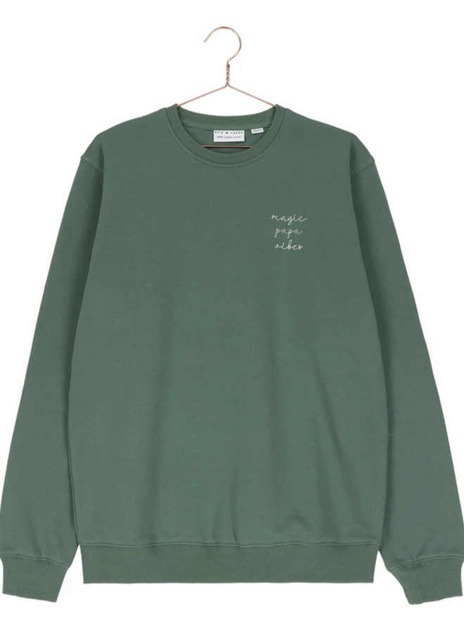 Elle and Rapha - Sweater PAPA pine green