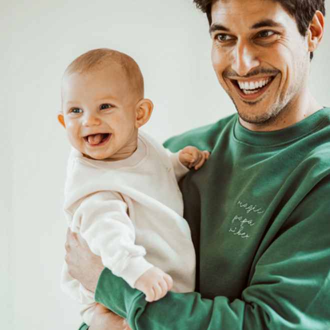 Elle and Rapha - Sweater PAPA pine green