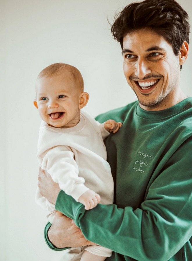 Elle and Rapha - Sweater PAPA pine green