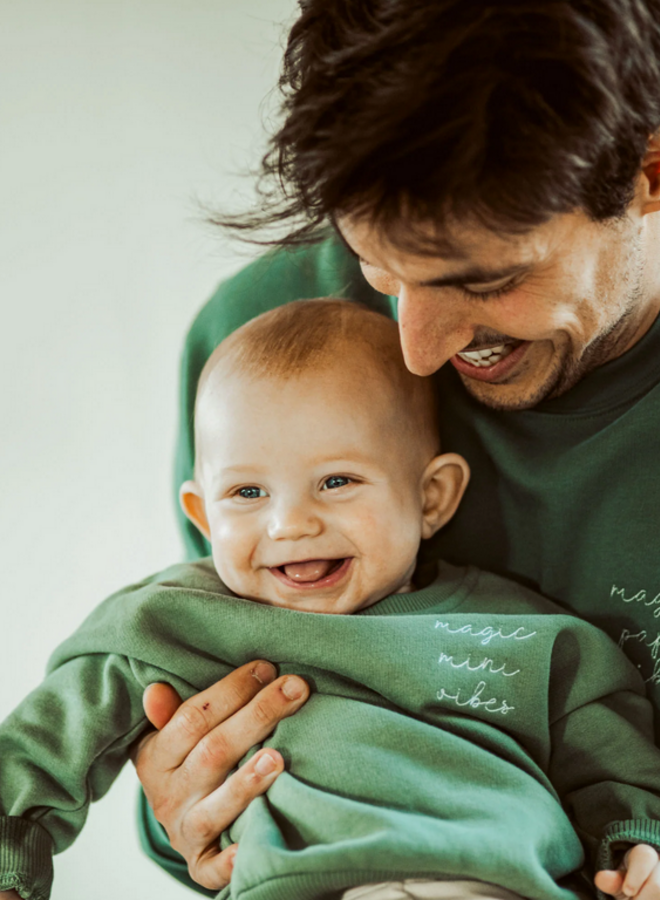 Elle and Rapha - Sweater PAPA pine green